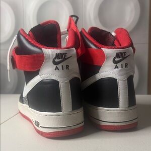 Nike High-Top Sneakers in Black, Red & White